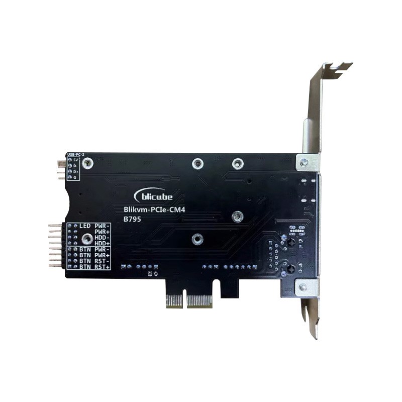 树莓派CM4转ipkvm PCle接口扩展板模组 PCle PiKVM 实时同步控制