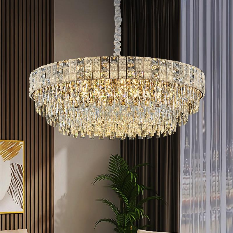 中山家装灯饰水晶客厅吊灯大气奢华欧式餐厅灯新款别墅主卧室吊灯