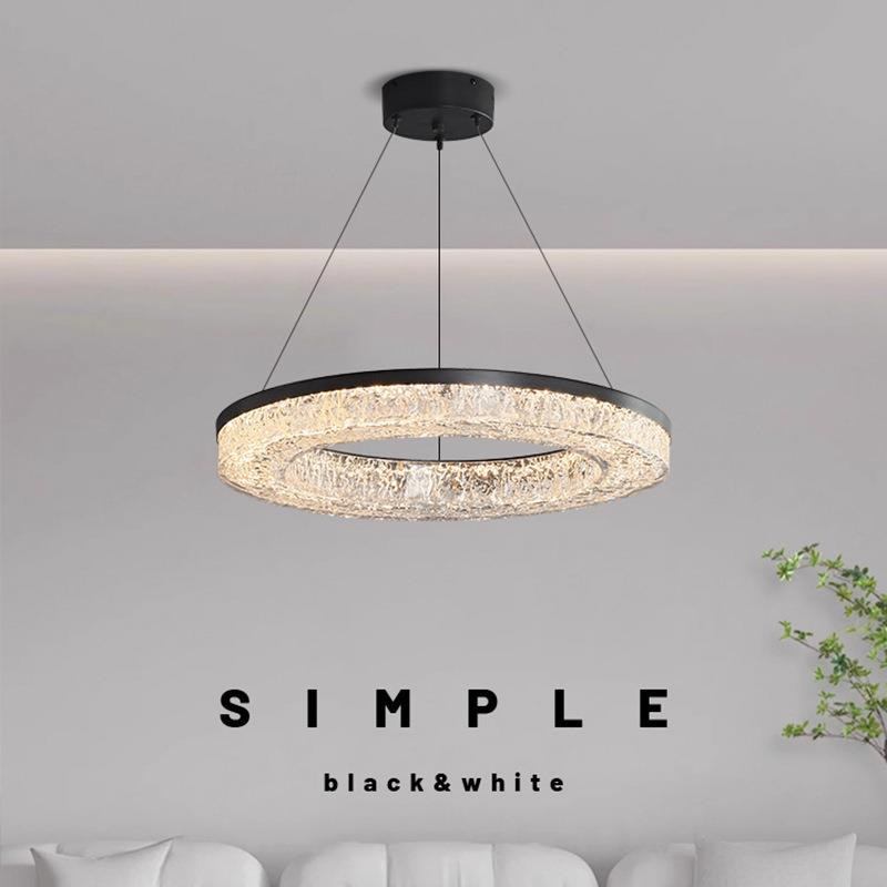 意式极简树脂客厅吊灯高端全铜北欧轻奢大气主卧室简约设计别墅灯