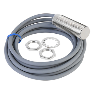 18mm埋入式 电感限位传感器三线24v防水 金属接近开关圆形感应开关