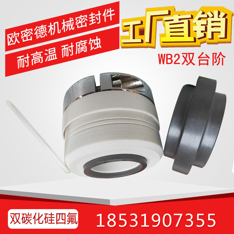 四氟化工泵机械密封件WB2/WB3/152-25/30-70碳化硅单双台阶耐腐蚀