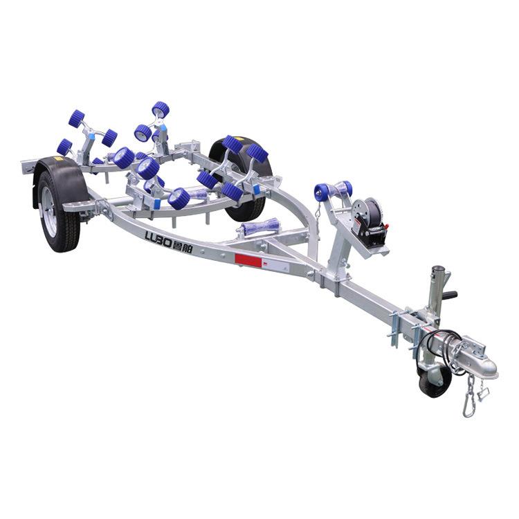 抗洪急救船搬运车冲锋舟拖车防汛应急船用拖挂车橡皮艇运输尾挂车