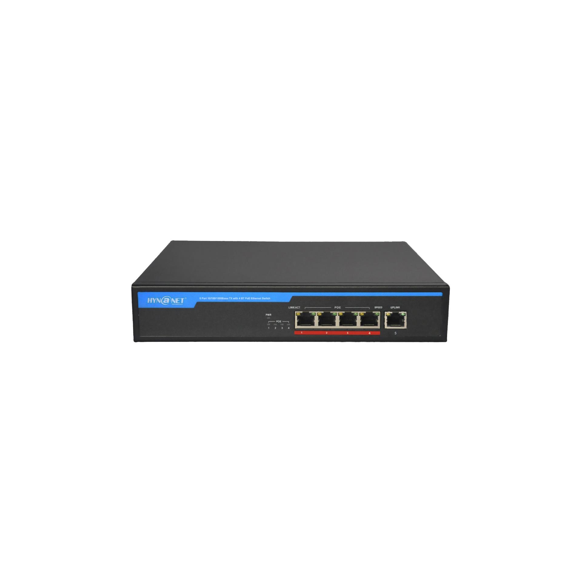 S2605E-4U Ultra5口千兆bt标准非网管POE交换机,单口输出高达60W
