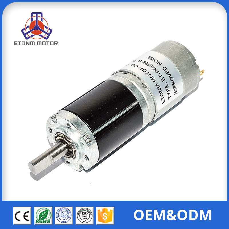 供应行星减速电机 微型直流马达 12V 24V 智能门窗 28mm 低噪音