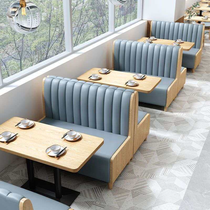 商用咖啡厅网红甜品奶茶店靠墙卡座沙发主题餐厅休闲书吧桌椅组合