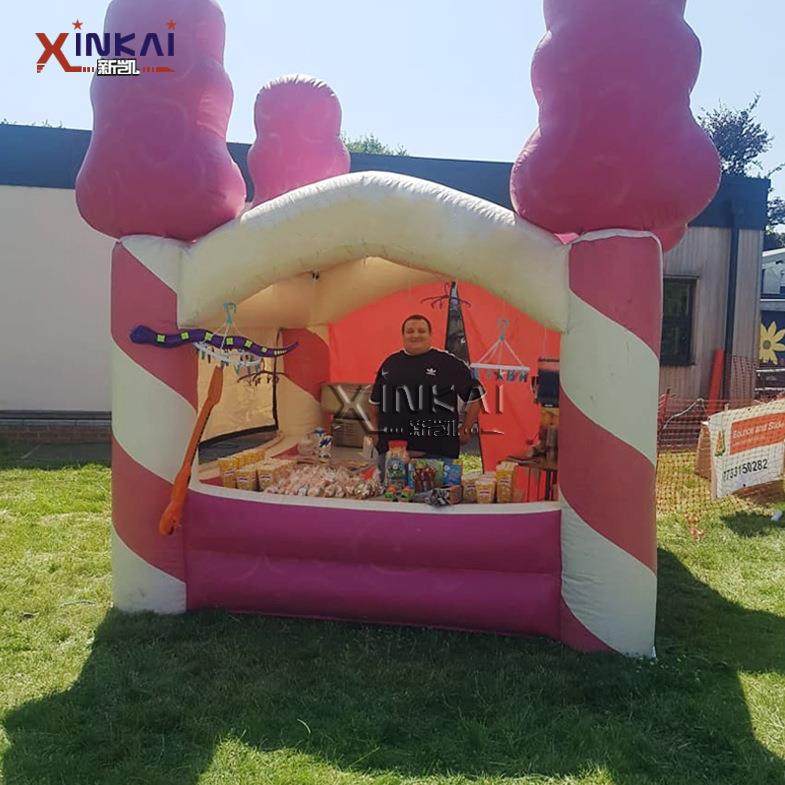 充气棉花糖造型售卖亭 路边移动摆摊气模 广告促销商业销售棚房