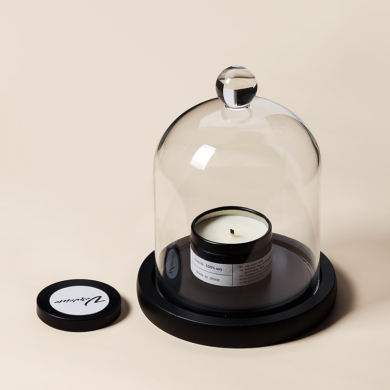 礼物搭配香薰蜡烛玻璃防尘罩 y优雅艺术品防尘灭烛工具摆件礼物件