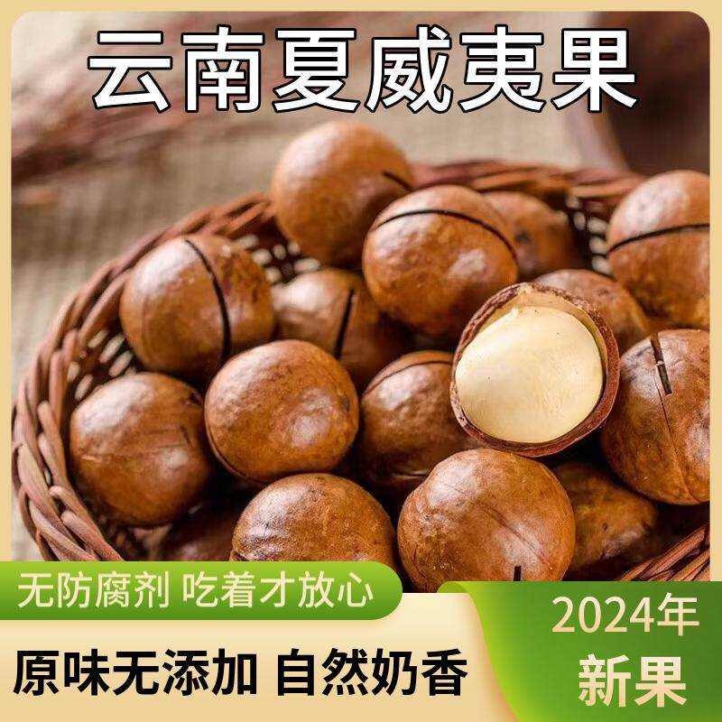 云南夏威夷果新货孕妇零食年货礼盒坚果干炒货原味碧根果5斤官方