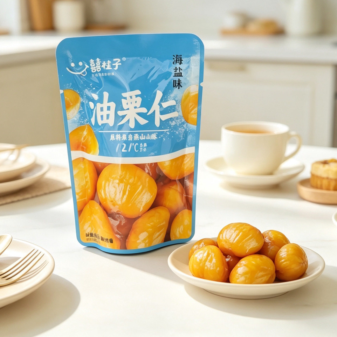 包邮 囍桂子油栗仁500克海盐味.3口味可选 休闲食品 即食零食去壳