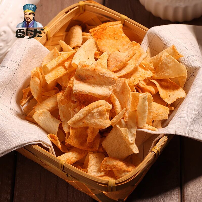 山药脆片手工怀山药片180g*2办公零食膨化食品休闲薄薯片官方旗舰