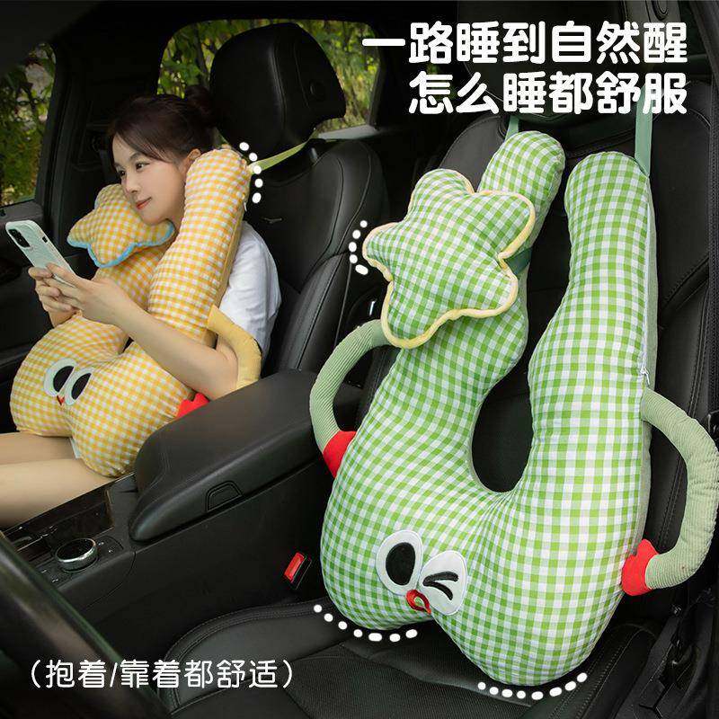 儿童汽车车载后排抱枕防勒脖宝宝长途坐车枕头车上睡觉神器车用