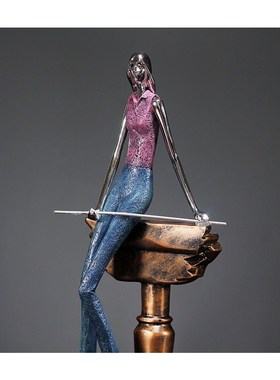 简约现代创意台球运动人物树脂工艺品摆件家居装饰品客厅样板房