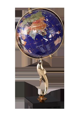 轻奢海豚地球仪摆件办公室玄关客厅卧室酒店别墅装饰乔迁新居送礼