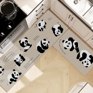 可爱厨房专用地垫防油防污可擦洗免洗耐脏防滑厨房门口皮革垫子