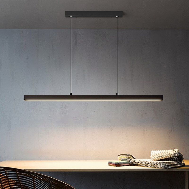 高亮护眼一字餐厅吊灯简约现代极简创意吧台餐桌饭厅全光谱办公灯,家装灯饰光源,餐厅吊灯,淘宝优惠券,粉丝福利购,淘宝优惠卷