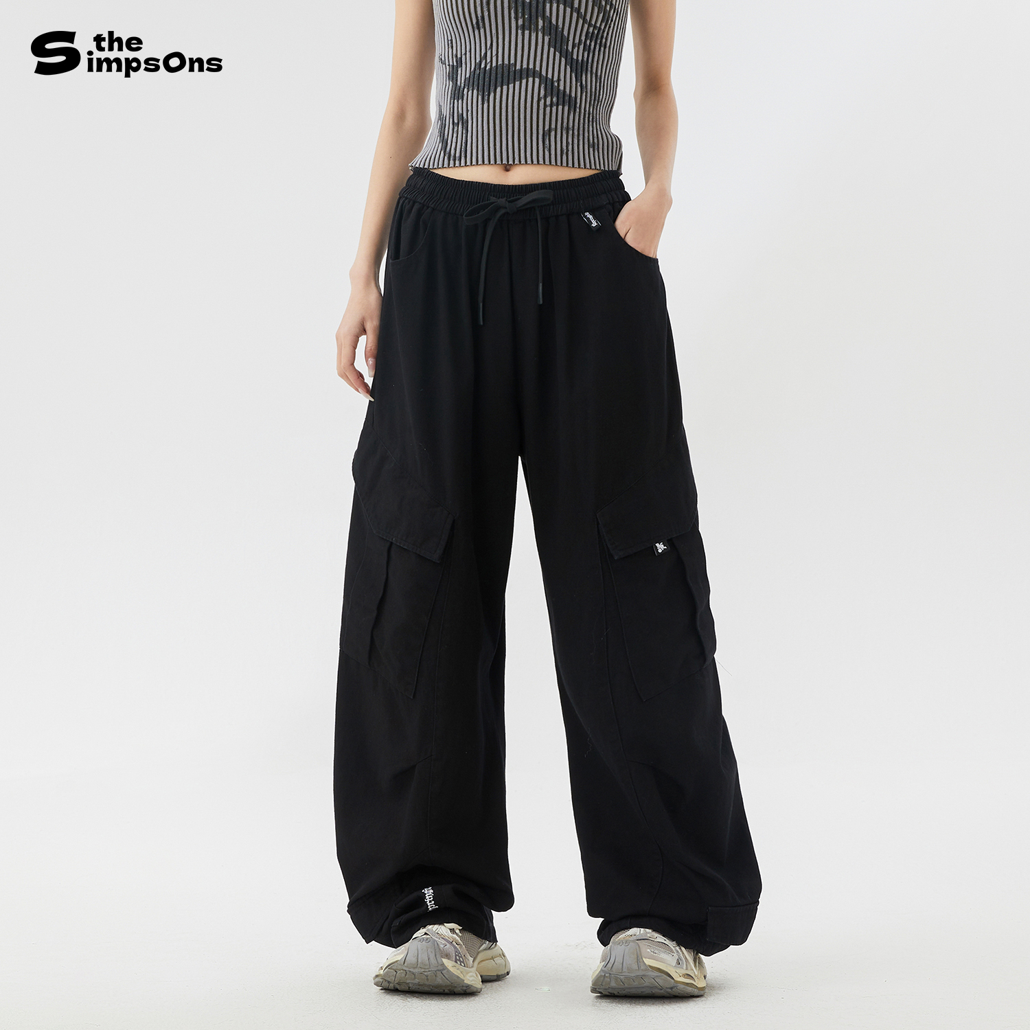 辛普森一家直筒运动跑步弯刀裤