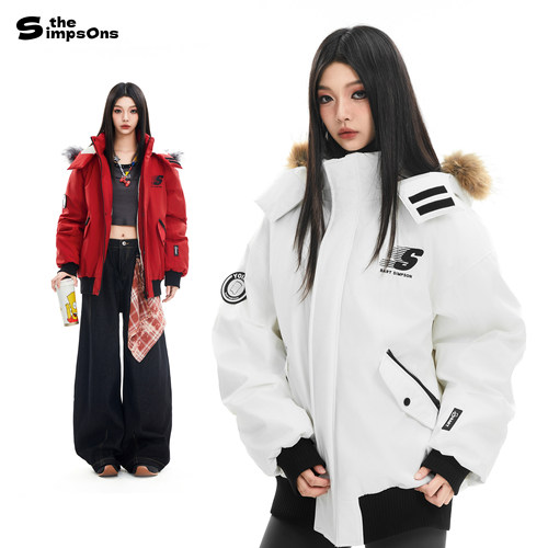 辛普森一家冬季新款派克羽绒服男