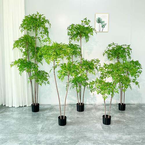 新款南天竹仿真植物绿植盆栽大型假绿植落地装饰客厅假树
