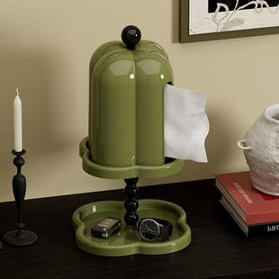 法式复古纸巾盒中古风高级感茶几卷纸筒盒创意客厅轻奢高档抽纸盒