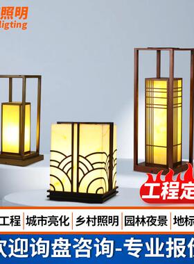 led柱头灯中式艺术户外景观照明门头柱头装饰灯庭院墙头氛围灯