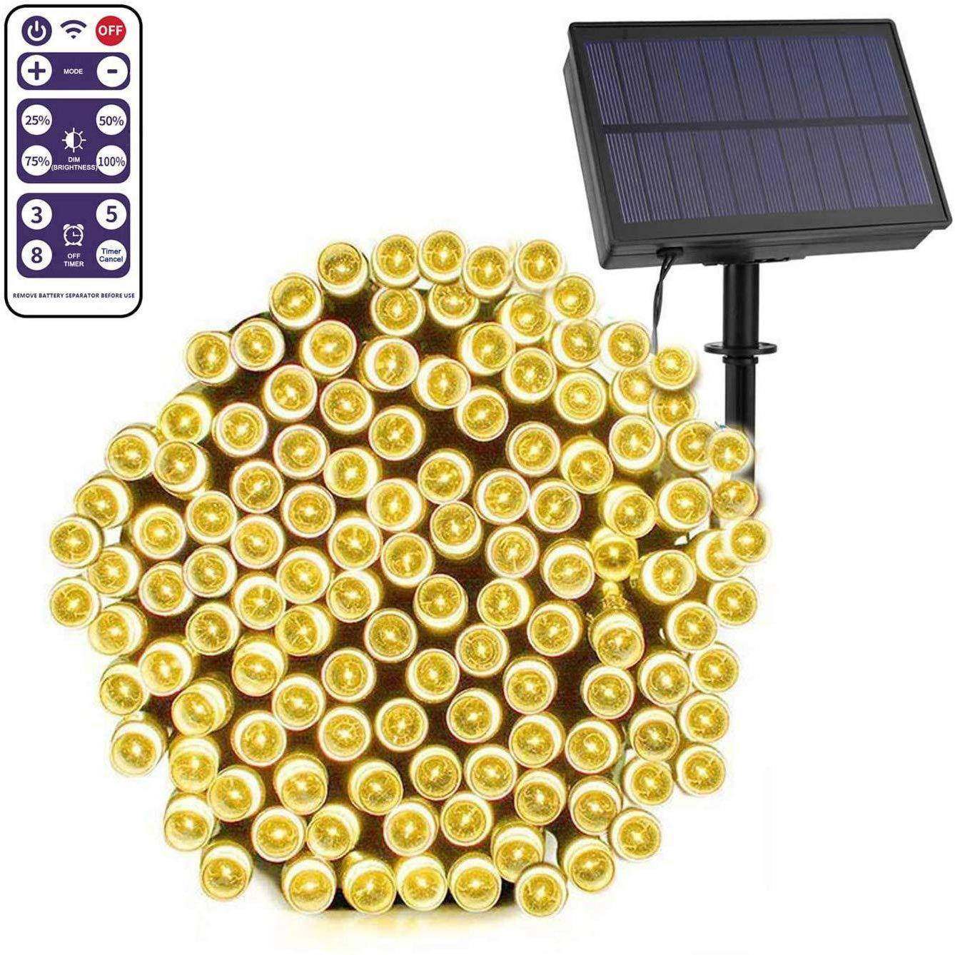 太阳能灯串带遥控高亮款LED节日装饰彩灯婚礼户外太阳能彩灯,特色手工艺,其他特色工艺品,淘宝优惠券,粉丝福利购,淘宝优惠卷