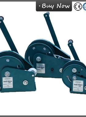 uszhiy牌进口自锁式手摇绞盘JC-C1200LBS小型绞车手动绞盘吊机