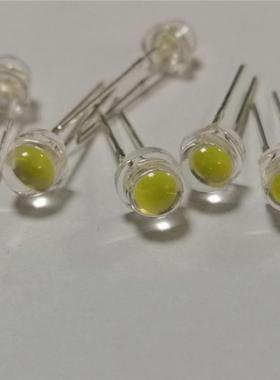 工厂现货直插7-8LM色温25000K白发白偏蓝f5大杯草帽冷白光