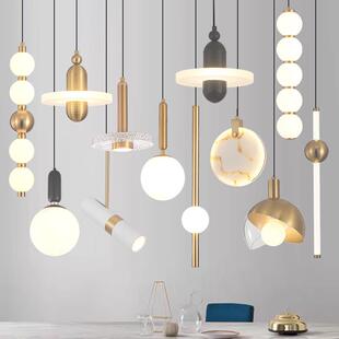 新款餐厅小吊灯轻奢创意led过道吊灯现代简约床头吊灯茶厅吊灯