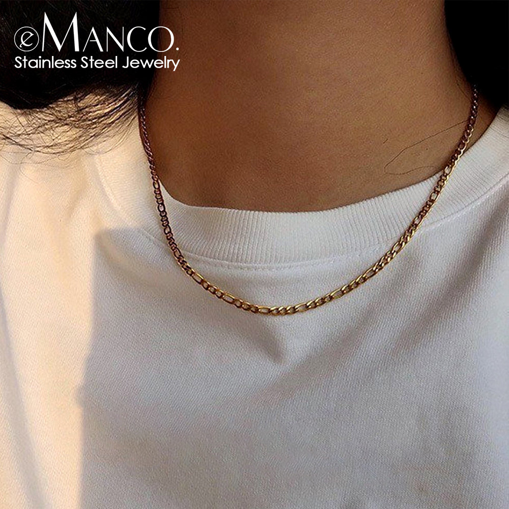 不锈钢配饰镀金男女情侣项链