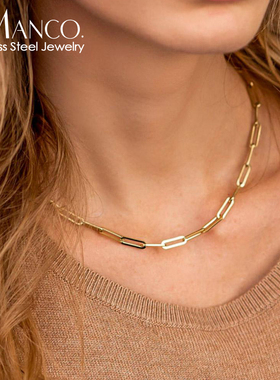 钛钢项链女锁骨链女简约百搭