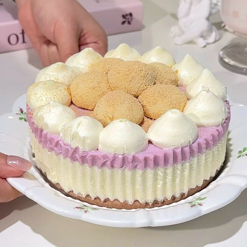 【限时优惠】6寸焦糖/芋泥麻薯/零食动物奶油生日蛋糕礼物