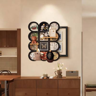 中古风洞洞板电表箱装饰画竖版法式复古配电箱遮挡电闸开关盒挂画