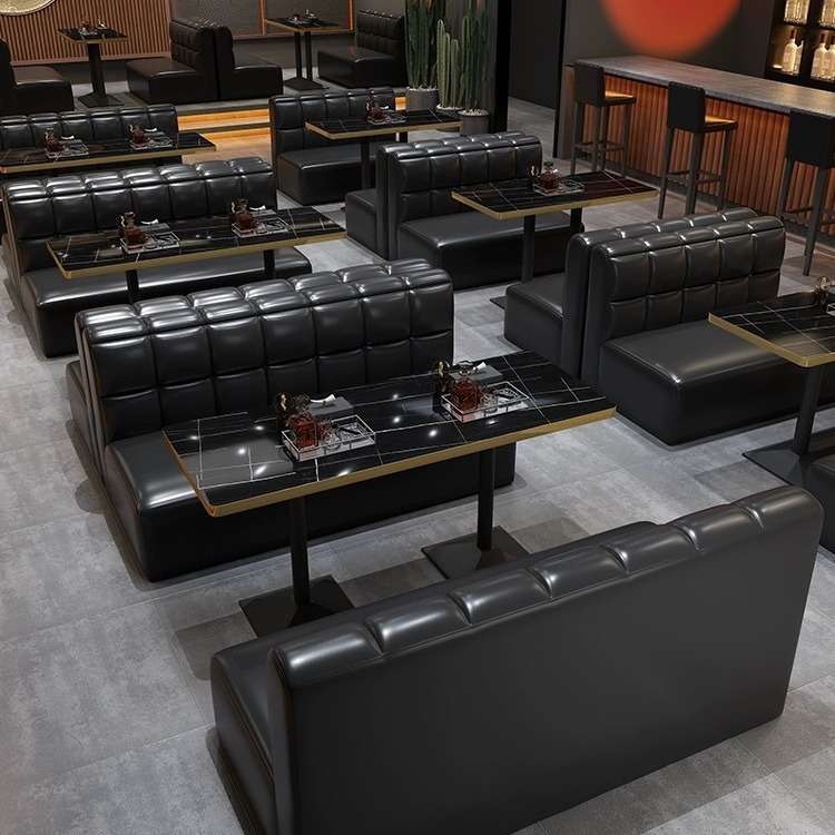 商用酒吧音乐清吧西餐咖啡厅桌椅组合烧烤火锅奶茶店KTV卡座沙发