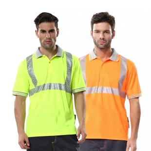 头反光背心 交通建筑机场码 安大叔E773反光短袖 T恤