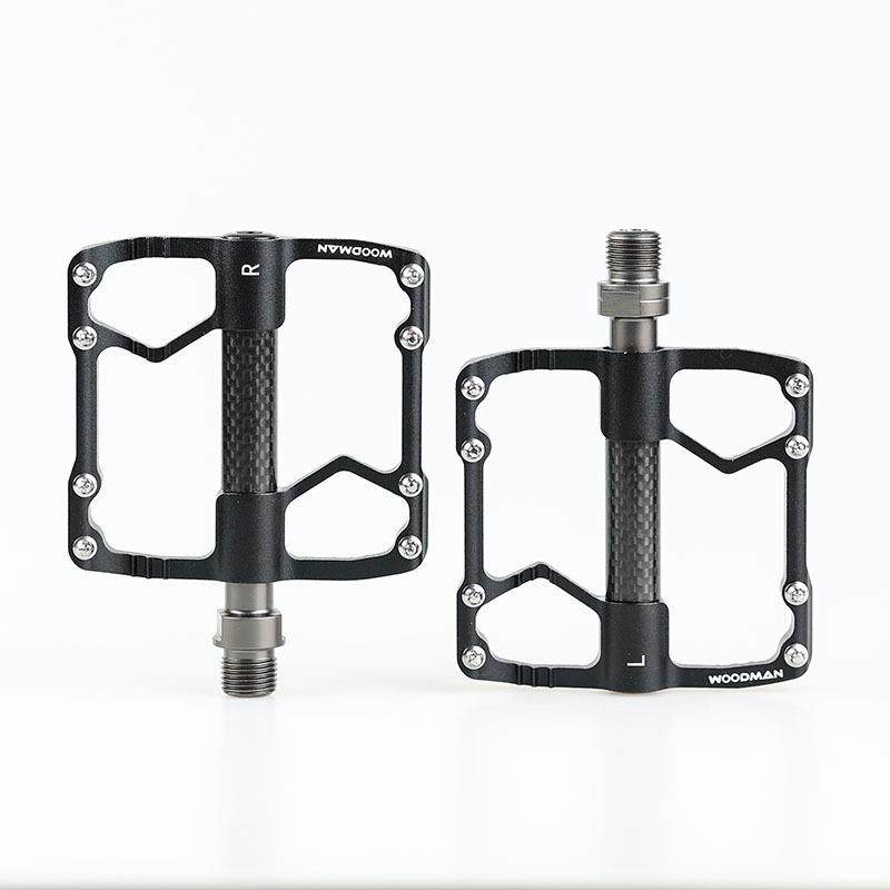 超轻脚蹬碳纤维本体钛合金轴心脚踏公路车折叠自行车培林脚踏配件