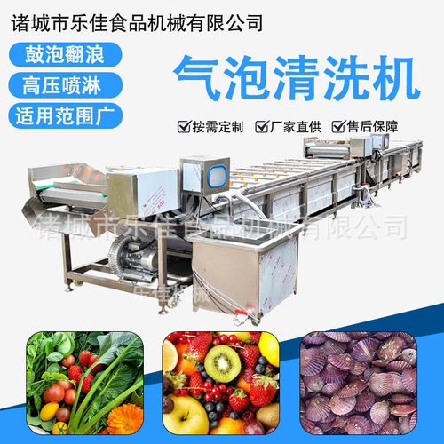 海鲜清洗风干流水线 果蔬加工设备 全自动银耳龙须菜气泡清洗机