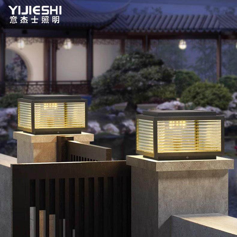 不锈钢柱头灯简约家用别墅大门围墙灯花园门柱灯庭院墙头灯