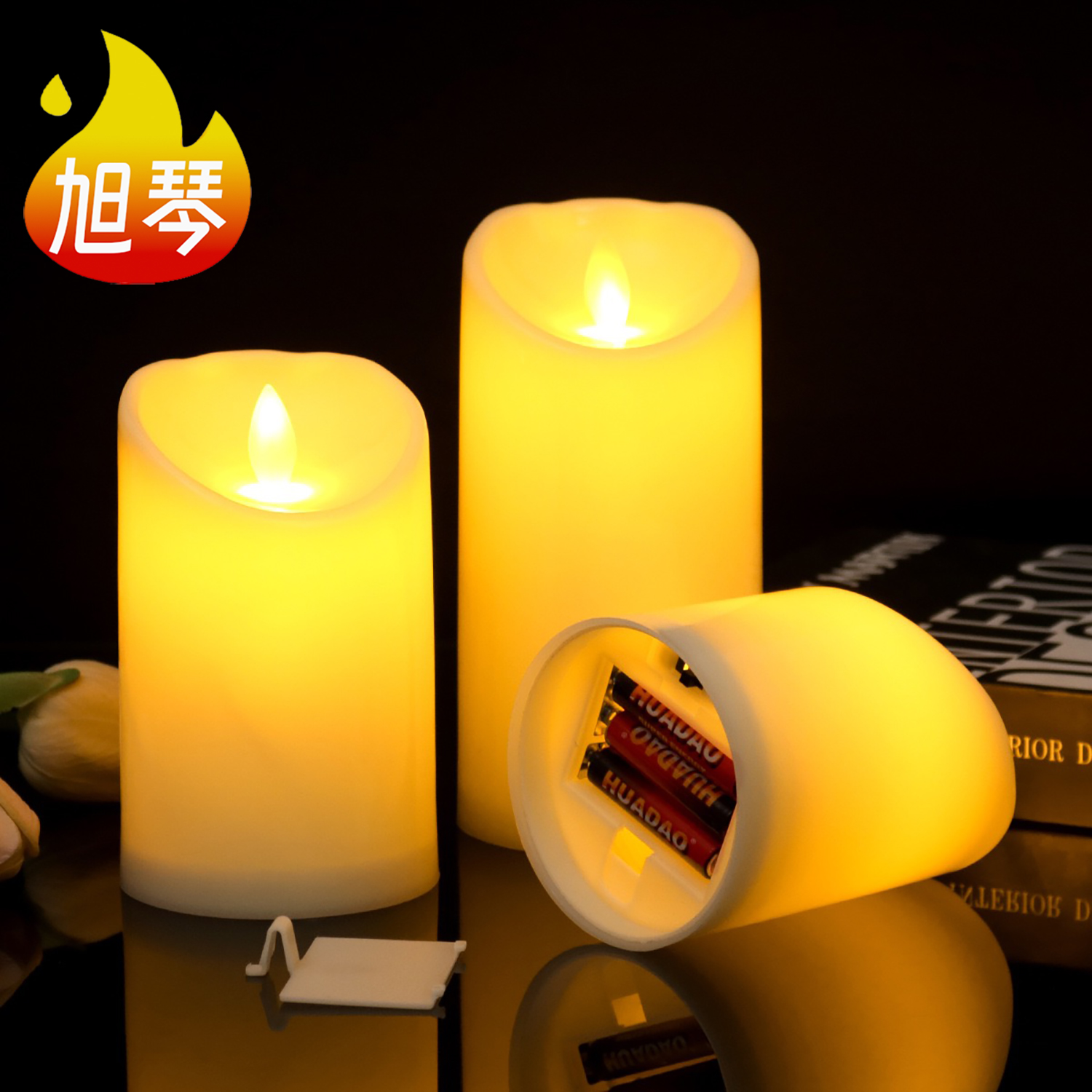 塑料led电子蜡烛灯仿真防晒亚克力充电假蜡烛装饰婚庆道具氛围灯