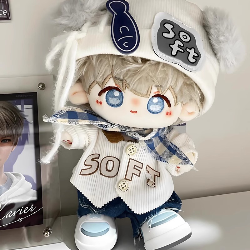 20cm棉花娃娃衣服可爱帅气奶酷娃衣套装无属性玩偶替换装日常包邮