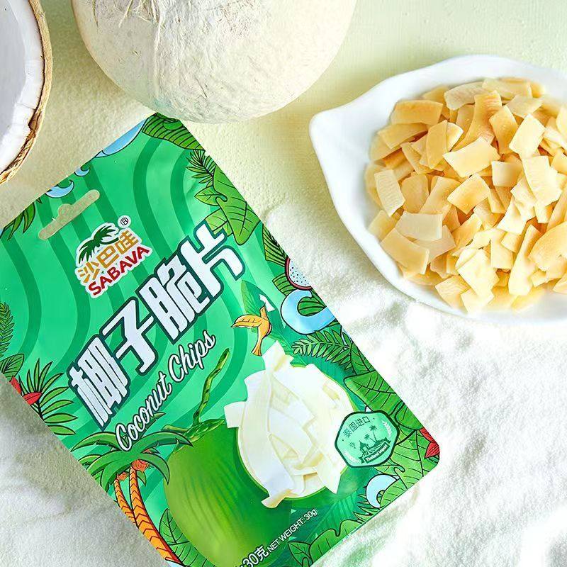 正品沙巴哇椰子脆片赵一鸣同款泰国零食原装外国进口椰片休闲零食