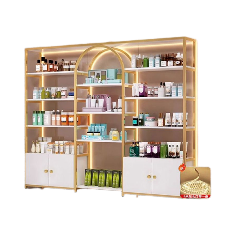 简易柜子轻奢置物架展示架美甲美容展示柜产品货架化妆品陈列柜多