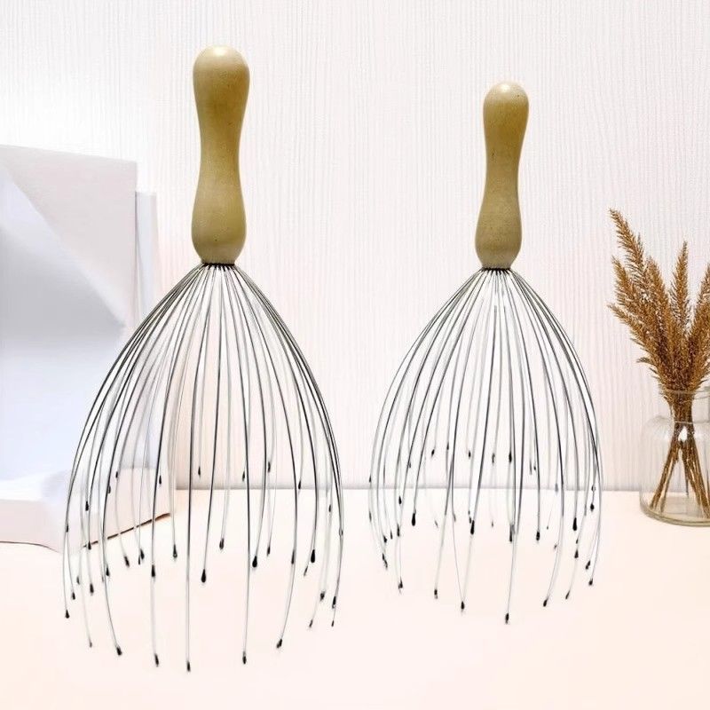 头部按摩器八爪鱼按摩爪灵魂提取神器头皮抓痒器手动挠抓头器头疗