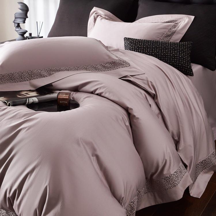 高端轻奢100S长绒棉床上四件套2024新款纯棉亲肤裸睡床单被套床品