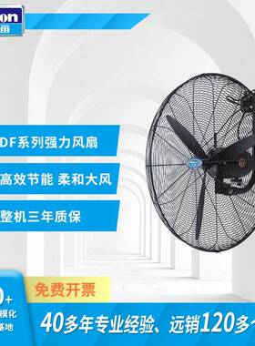 Deton德通风扇DF工业壁挂扇挂墙三档调速牛角电风扇26寸DF650-TW