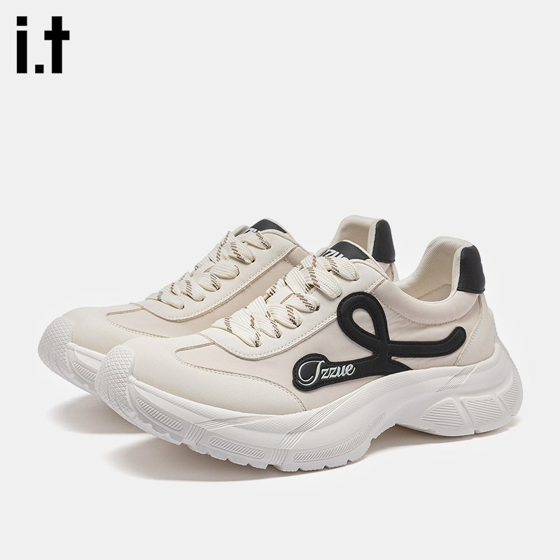 it izzue小白鞋2025秋季新款皮面厚底旅游鞋慢跑步学生运动鞋男潮,流行男鞋,时尚休闲鞋,淘宝优惠券,粉丝福利购,淘宝优惠卷