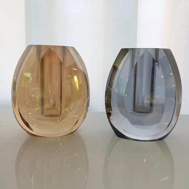 现代级简约水晶几何美心花瓶摆件样板房间客厅餐桌花艺插花器摆设,清洗/食品/商业设备,风口/风叶/风机配件,淘宝优惠券,粉丝福利购,淘宝优惠卷