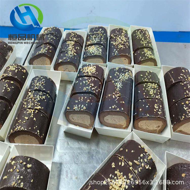 梦龙卷蛋糕卷面包巧克力涂层机恒品代可可脂裹涂设备带加热