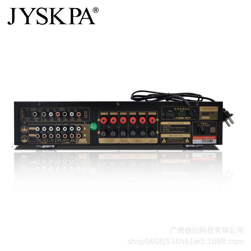 捷衍家庭影院K歌娱乐功放机家用大功率重低音5.1定阻hifi新款功放
