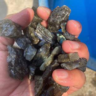 天然拉长石日光石月光石效应水晶扩项原矿碎石毛料原石