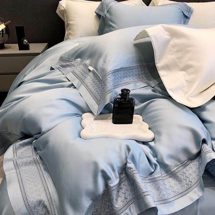 1春夏100支兰精天丝四件套高端简约镂空边凉感裸睡被套1.8床上用,3C数码配件,其它配件,淘宝优惠券,粉丝福利购,淘宝优惠卷